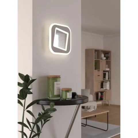 Aplique LED de Parede Branco com Efeito Cristal MACCHIONI EGLO 901233