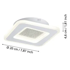 Aplique LED de Parede Branco com Efeito Cristal MACCHIONI EGLO 901233