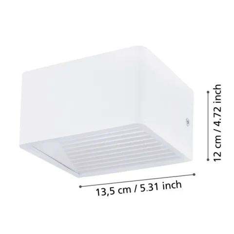 Aplique LED Exterior em Alumínio Branco DONINNI 1 EGLO 98266