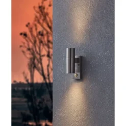 Aplique LED Exterior em Aço Inoxidável com Sensor RIGA 5 EGLO 32898