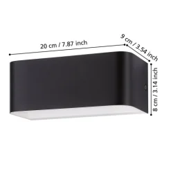 Aplique Parede sania 4 eglo 901017 preto
