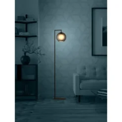 ARANGONA Candeeiro de Pé EGLO - Design Moderno com Vidro Cinzento Mate 390254