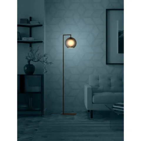 ARANGONA Candeeiro de Pé EGLO - Design Moderno com Vidro Cinzento Mate 390254