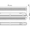Armadura estanque led 1X600mm PC/inox ip65