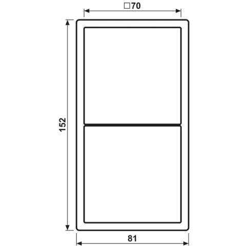 Aro Duplo LS 990 Duroplástico Lacado Laranja JUNG Les Couleurs® Le Corbusier LC 982 224
