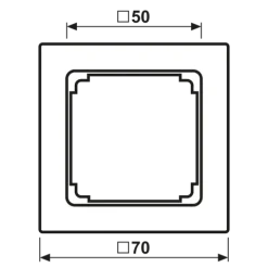 Aro intermédio 50 x 50 mm cinzento claro JUNG LS961ZLG