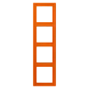 Aro quádruplo lacado mate laranja LS 990 JUNG Les Couleurs® Le Corbusier LC 984 224