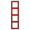 Aro quádruplo LS 990 rouge vermillon JUNG Les Couleurs® Le Corbusier LC 984 227