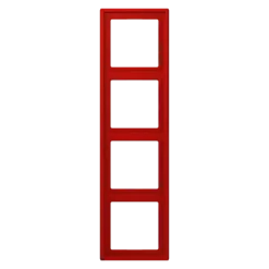 Aro quádruplo LS 990 rouge vermillon JUNG Les Couleurs® Le Corbusier LC 984 227