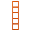 Aro quíntuplo LS 990 Duroplástico lacado laranja vivo JUNG Les Couleurs® Le Corbusier LC 985 260