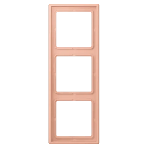 Aro triplo em duroplástico lacado rose clair LS 990 JUNG Les Couleurs® Le Corbusier LC 983 231
