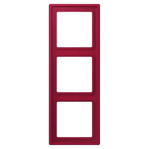Aro triplo LS 990 Duroplástico lacado rouge carmin JUNG Les Couleurs® Le Corbusier LC 983 229