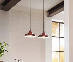 AUCKLAND Candeeiro de Teto Suspenso Vintage em Aço Cobre Envelhecido