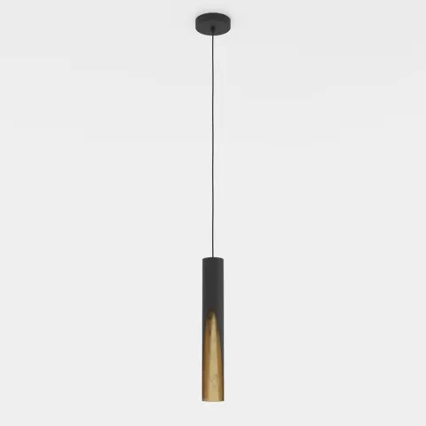 BARBOTTO Candeeiro de teto LED metálico preto e dourado elegante 900872