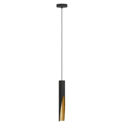 BARBOTTO Candeeiro de teto LED metálico preto e dourado elegante 900872