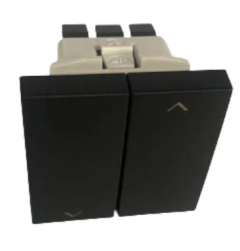 Botão duplo de comutação de persiana, 45283 SPM-Preto Mate - Série Quadro 45