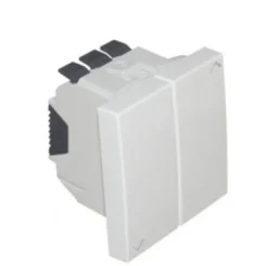 Botão duplo de persiana branco, 45281 - Quadro 45 - Efapel