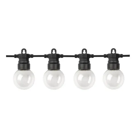 Cabo de arraial/grimalda de luzes com 20 lâmpadas G45 - 6W 2700K IP65 C/13 metros Pr