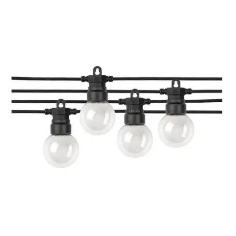 Cabo de arraial/grimalda de luzes com 20 lâmpadas G45 - 6W 2700K IP65 C/13 metros Pr