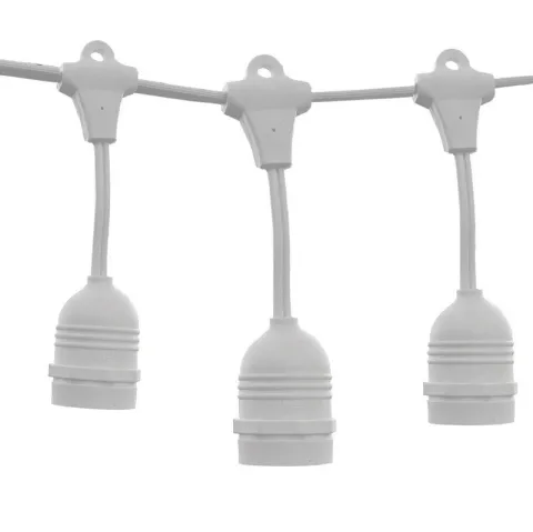 Cabo de arraial/Grinalda de luzes exterior/ com 6 metros e 10 lâmpadas transparentes de cor Branco