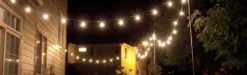 Cabo de arraial/Grinalda de luzes exterior/ com 14.4 metros e 15 lâmpadas transparentes de cor Branco