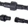 Cabo de arraial/ grinalda de luzes com 10 lâmpadas G45 - 3W coloridas IP65 com 8 metros Preto