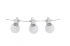 Cabo de arraial/grinalda de luzes com 10 lâmpadas G45 - 3W 2700k IP65 com 8 metros branco
