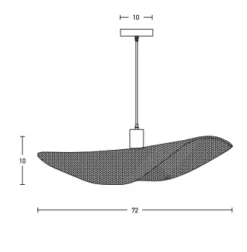 Cadeeiro de Tecto Suspenso E27 MAX 40WEM EM BAMBU PZA20241
