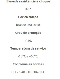 Caixa de encastre 198X53X70