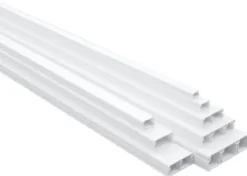 Calha técnica 12x7 mm branca, EFAPEL 10010 cbr (preço ao metro - compra obrigatória em múltiplos de 2)