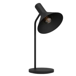 Candeeiro de mesa com abajur cónico preto MORESCANA EGLO 390221