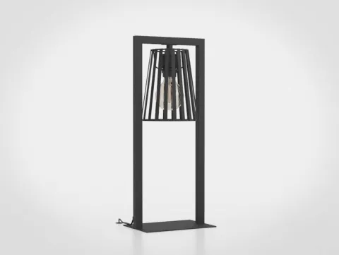 Candeeiro de Mesa com Abajur Cónico em Ferro Preto BOGOTA EGLO 390005