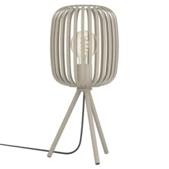 Candeeiro de Mesa com Abajur Cor Areia e Base Tripé ROMAZZINA EGLO 900521