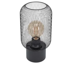 Candeeiro de Mesa com Abajur de Malha Preta WRINGTON EGLO 43096