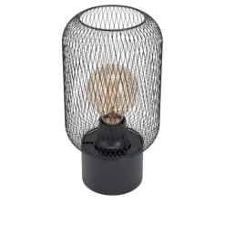 Candeeiro de Mesa com Abajur de Malha Preta WRINGTON EGLO 43096