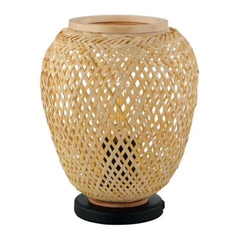 Candeeiro de Mesa com Abajur de Vime Natural DEMBLEBY EGLO 43263