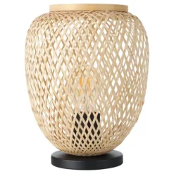 Candeeiro de Mesa com Abajur de Vime Natural DEMBLEBY EGLO 43263