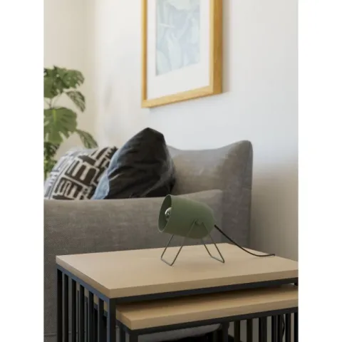 Candeeiro de Mesa com Abajur Inclinado Verde Musgo TILSTON EGLO 44136