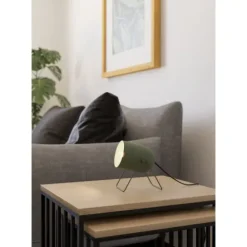 Candeeiro de Mesa com Abajur Inclinado Verde Musgo TILSTON EGLO 44136
