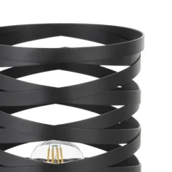 Candeeiro de Mesa com Abajur Metálico Preto CREMELLA EGLO 99506