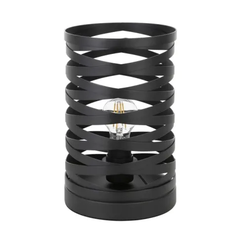 Candeeiro de Mesa com Abajur Metálico Preto CREMELLA EGLO 99506