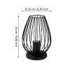 Candeeiro de Mesa com Abajur Oval de Arame Preto NEWTOWN EGLO 49481