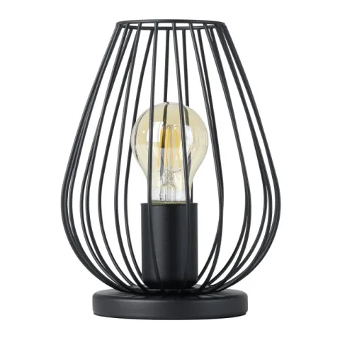 Candeeiro de Mesa com Abajur Oval de Arame Preto NEWTOWN EGLO 49481