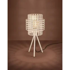 Candeeiro de Mesa com Abajur Redondo em Metal OLTAMAR EGLO 390148
