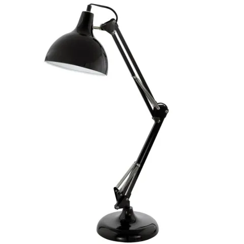 Candeeiro de mesa com abajur regulável em metal preto BORGILLIO EGLO 94697