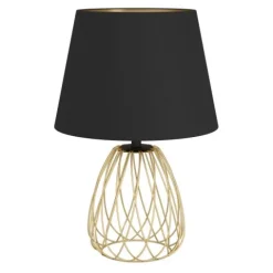 Candeeiro de Mesa com Base de Arame e Abajur Cinzento JAZMINIA EGLO 390039