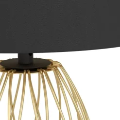 Candeeiro de Mesa com Base de Arame e Abajur Cinzento JAZMINIA EGLO 390039