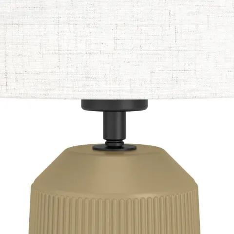 Candeeiro de Mesa com Base de Cerâmica e Abajur em Tecido CAPALBIO EGLO 900823