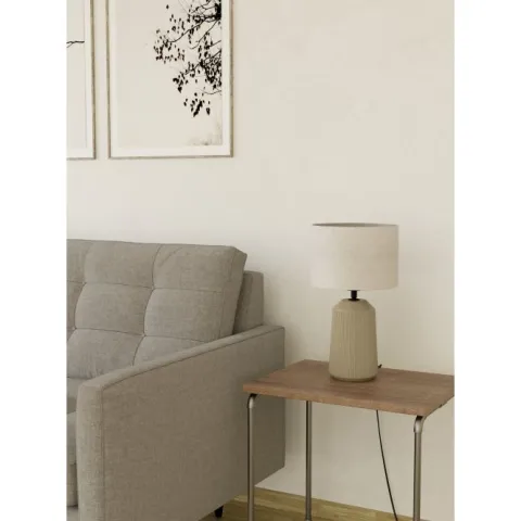 Candeeiro de Mesa com Base de Cerâmica e Abajur em Tecido CAPALBIO EGLO 900823