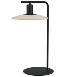 Candeeiro de Mesa com Base de Metal Preto e Madeira Natural MAYAZES EGLO 39913
